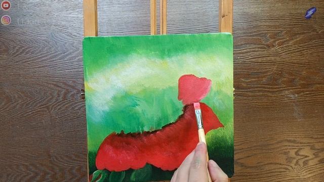 ? Painting acrylic flower for beginners / Как нарисовать цветочек акрилом для начинающих смотреть онлайн