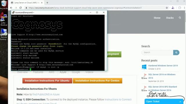 Secured LAMP on CentOS 7.3 MariaDB - Deploy on Azure , AWS and Google Cloud Platform. смотреть онлайн