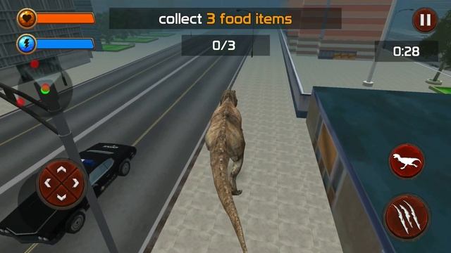 Best Dino Games - Angry T-Rex Rampage ‪™‬Deadly Dinosaurs in the City iPhone\Android Gameplay смотреть онлайн