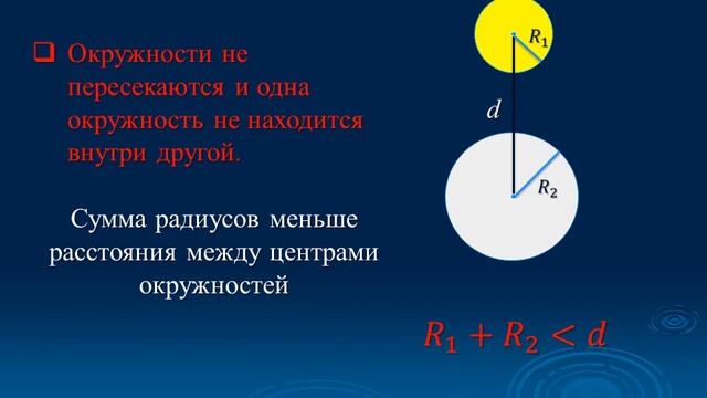 Взаимное расположение прямой и окружности Взаимное расположение двух окружностей смотреть онлайн