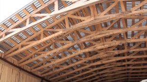 Конструкция несущих деревянных ферм в наших навесах