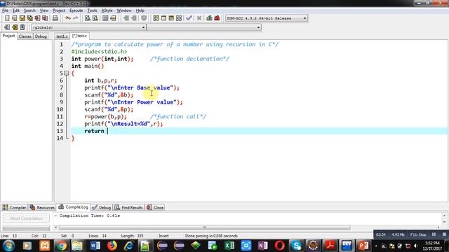 25 Recursion | How to calculate power of a number using recursion in C | by Sanjay Gupta смотреть онлайн