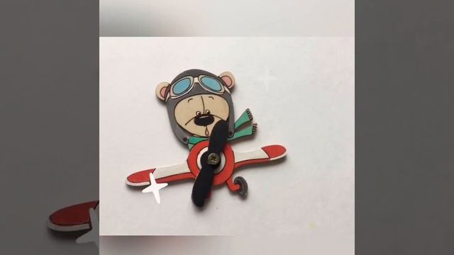 Заготовка для бизиборда «Мишка на самолете с пропеллером»/ @forbusyboard смотреть онлайн