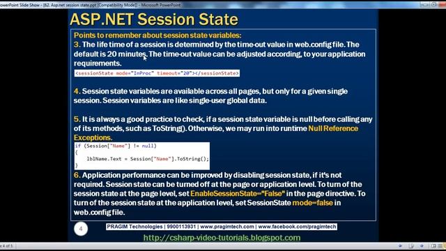Asp.net session state Part 62 смотреть онлайн