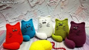 Амигуруми: схема Котейка. Игрушки вязаные крючком.