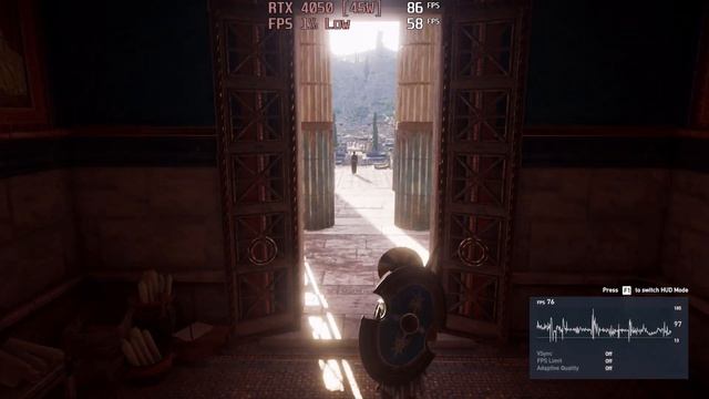 ? NVIDIA GeForce RTX 4050 [Laptop, 45W] - AC: Odyssey Gameplay Benchmarks (1080p)
