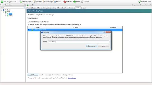 Настройка аутентификации Active Directory в CITRIX XenServer 6 смотреть онлайн