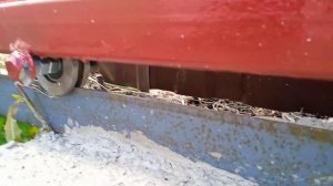 откатные ворота для дачи на нижней   рельсе