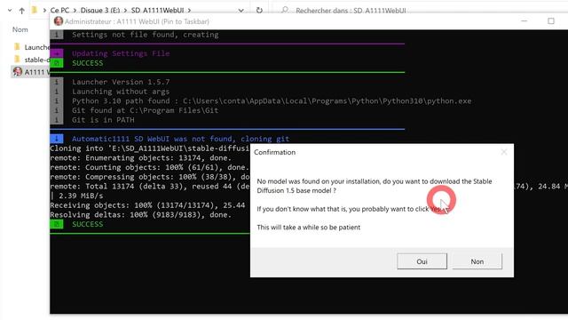 Comment installer Automatic1111 en un seul clic très facilement [Stable Diffusion] смотреть онлайн