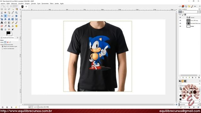 Tutorial Gimp - Vídeo Aula 38 - Colocando uma estampa em uma camiseta смотреть онлайн