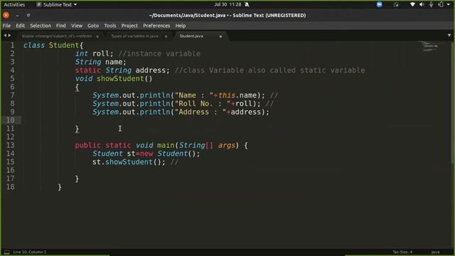 Java Static, Instance & Local Variables #4 | Java tutorial for beginners смотреть онлайн