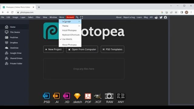 Change theme in Photopea | Dark theme in Photopea | Light theme in Photopea смотреть онлайн