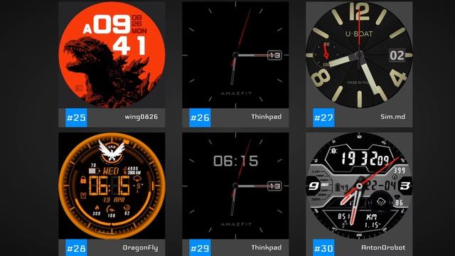 Top 50 DUAL-TONE watch faces for the Amazfit T-Rex Pro смотреть онлайн