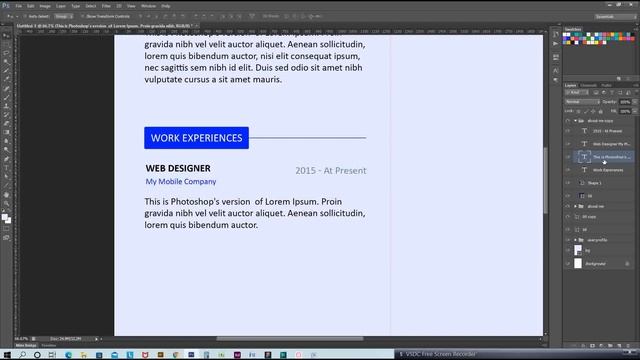 How to Create CV/Resume in Photoshop for everyone Photoshop Easy Tutorial смотреть онлайн