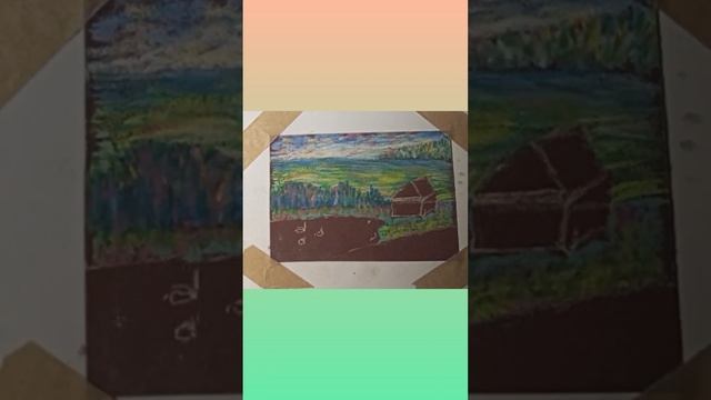 красивый, летний пейзаж пастелью!?? смотреть онлайн