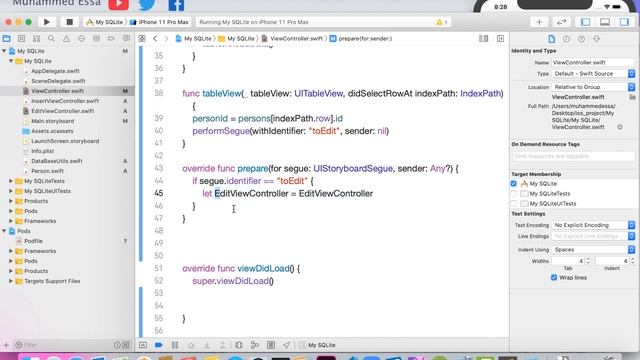 68 Swift Xcode SQLite Edit View Controller смотреть онлайн