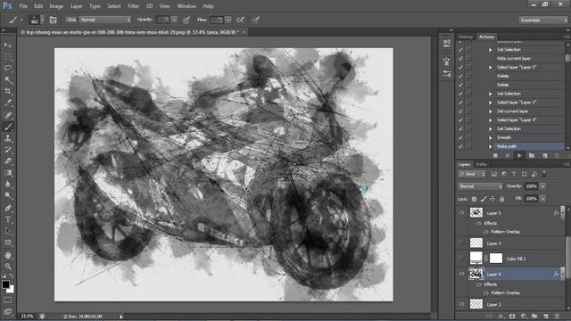 Tech sketch photoshop action tutorial (free download) смотреть онлайн