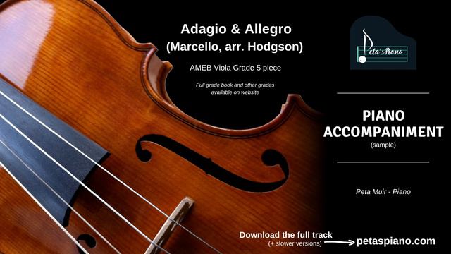 Adagio & Allegro (Marcello, arr. Hodgson) - Piano Accompaniment (sample) смотреть онлайн