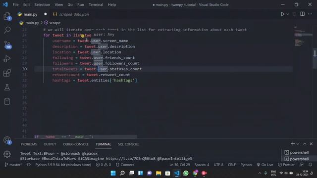 Scrape Tweets containing certain keywords, Hashtag & also user data | Tweepy Python смотреть онлайн