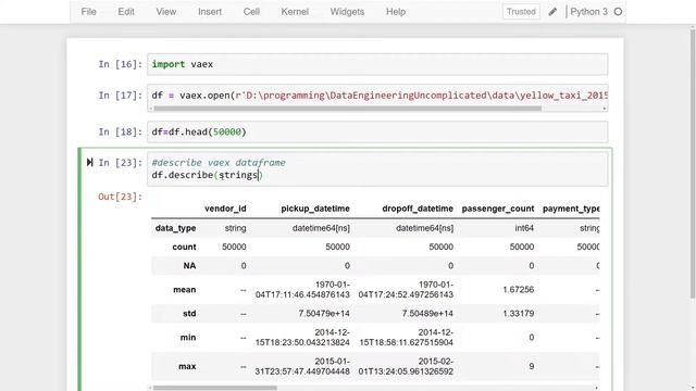 Vaex: Get Summary Statistics of a Vaex Dataframe смотреть онлайн