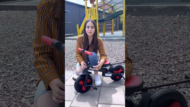Трехколесный велосипед-трансформер Best Trike c род ручкой смотреть онлайн