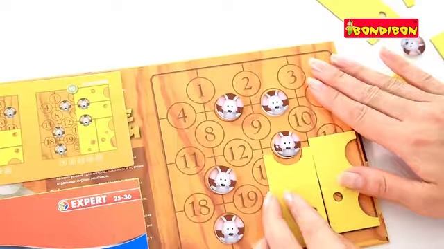 Магнитная игра BONDIBON SmartGames   СЫРНЫЕ ЛАЗЕЙКИ