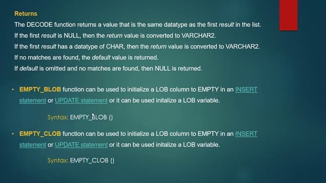 oracle online class 9 - Built in functions part 5 смотреть онлайн