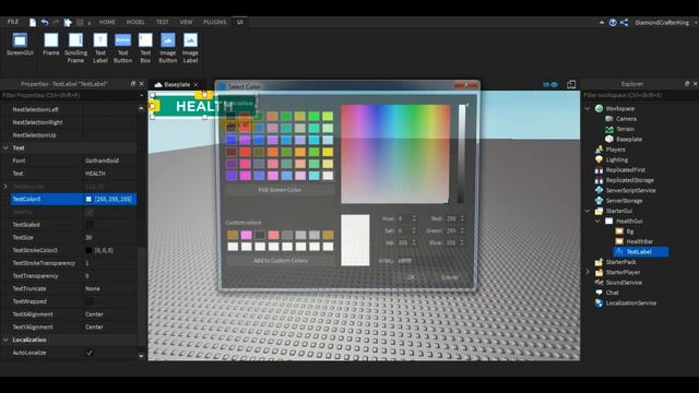 How To Make Health GUI [Roblox Scripting] смотреть онлайн