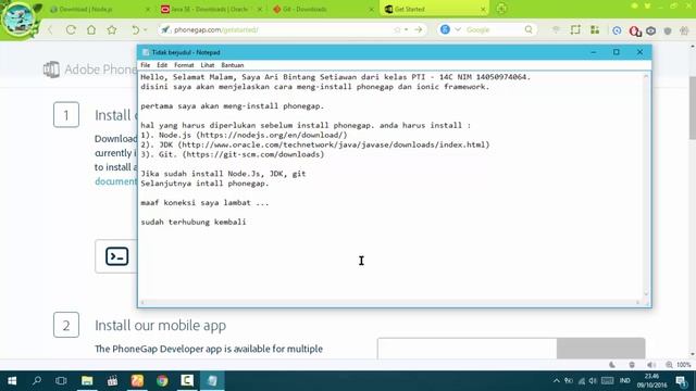 Phonegap Installation - Windows 10 смотреть онлайн