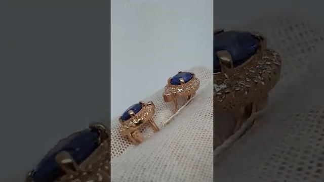 Серьги фианиты и искусственный сапфир #ТОПАЗСАМАРА смотреть онлайн