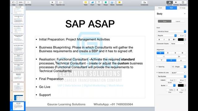 SAP ASAP vs SAP Activate Methodology | Gaurav Learning Solutions смотреть онлайн