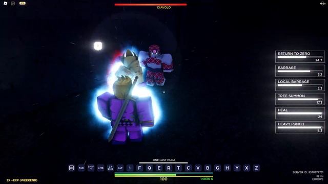 canon giorno vs diavolo fight in roblox is unbreakable смотреть онлайн