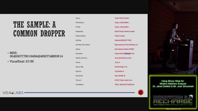 312 Using Binary Ninja for Modern Malware Analysis Dr Jared DeMott Mr Josh Stroschein смотреть онлайн