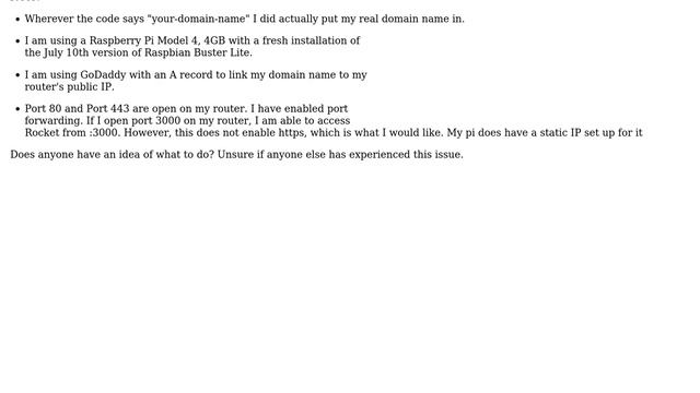 Raspberry Pi: Rocket Chat Installation HTTPS with Caddy error смотреть онлайн