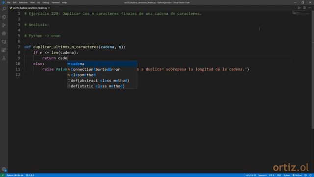 Python - Ejercicio 229: Duplicar los n Caracteres Finales de una Cadena de Caracteres смотреть онлайн