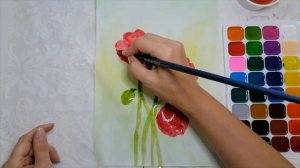 РИСУЕМ МАКИ АКВАРЕЛЬЮ С ДЕТЬМИ 9-12 ЛЕТ.