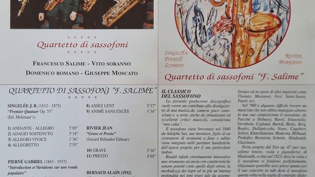 Florent Schmitt - Quatuor pour Saxophones - IV mov. Molto vivace.... смотреть онлайн