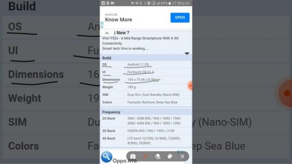 Mobile Reviews | Vivo | Vivo Y53s | Review - Specifications - Details