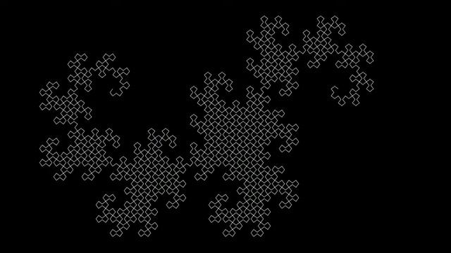 Dragon curve, 20 iterations смотреть онлайн