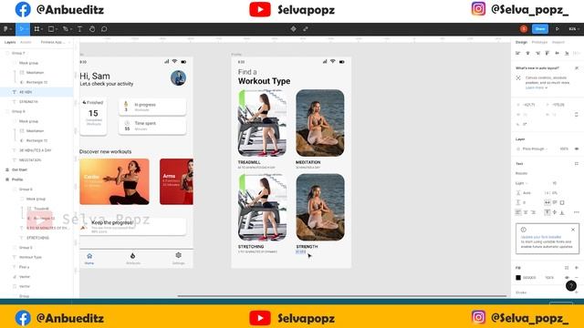 Learn! How To Design Websites & Mobile Apps Using Figma | Fitness App UI Design Figma Tutorial | смотреть онлайн