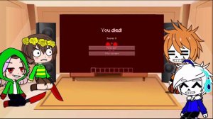 реакция персонажей в undertale на Bad Time trio