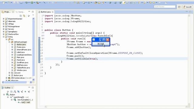 Java swing GUI tutorial #9: JButton смотреть онлайн