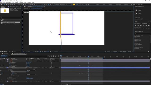 Door Opening Animation in After Effects Tutorial смотреть онлайн