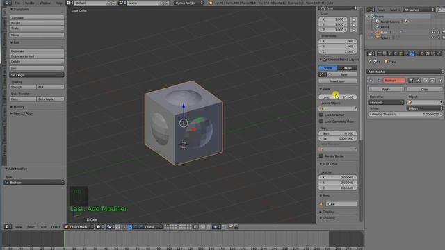 BLENDER [PROPERTIES/MODIFIERS/BOOLEAN] #020 смотреть онлайн