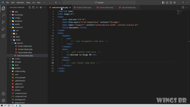 Laravel Tutorial 02: How to Create a Common Header and Footer in Laravel Blade смотреть онлайн