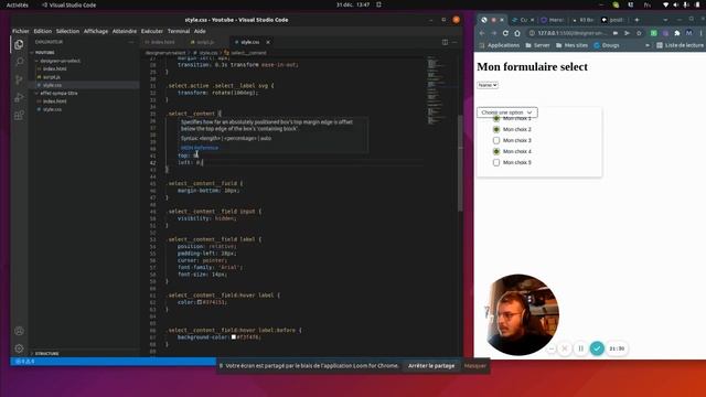 Select sur mesure (Dropdown) en Javascript / HTML / CSS смотреть онлайн
