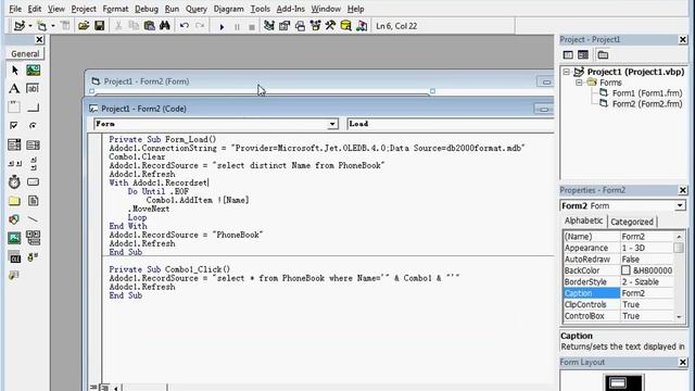 visual basic 6.0 search data from database by ComboBox.avi смотреть онлайн