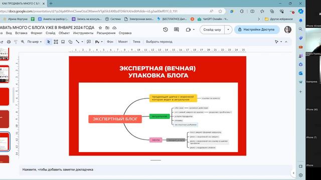 Вебинар от 27.12.23 "Как продавать много с блога уже в январе 2024 года" смотреть онлайн