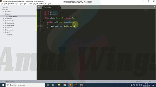 Java Awt Applet coding simple example смотреть онлайн