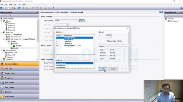Red Lion Crimson 3.1 Modbus RTU смотреть онлайн